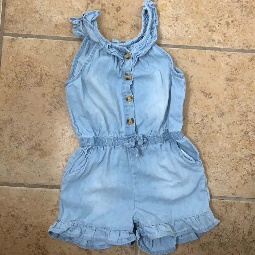 Little girls blue romper